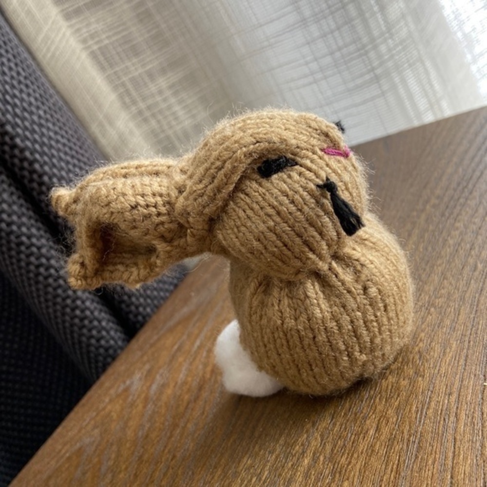 Light Brown Knit Bunny